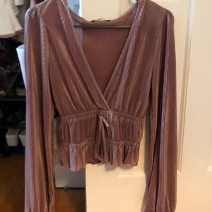 Zara tan blouse!